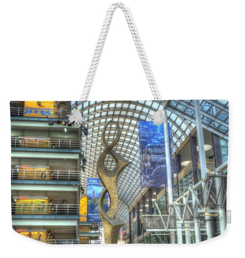 The Plex Weekender Tote Bag featuring the photograph Denver Performing Arts Center by Juli Scalzi