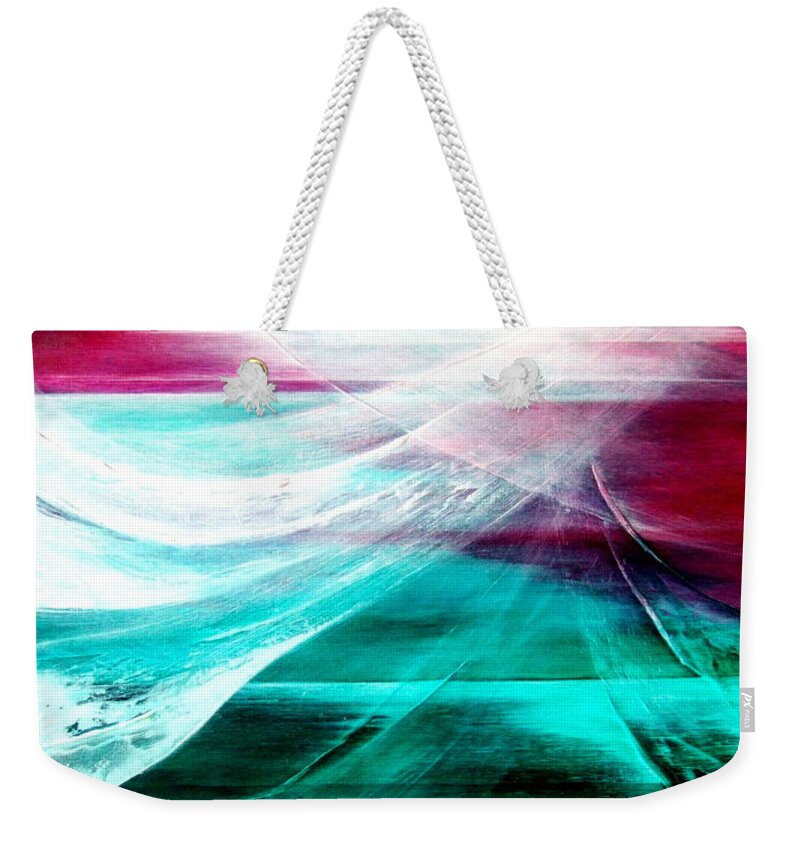 Departure Weekender Tote Bag featuring the painting Departure by Kumiko Mayer