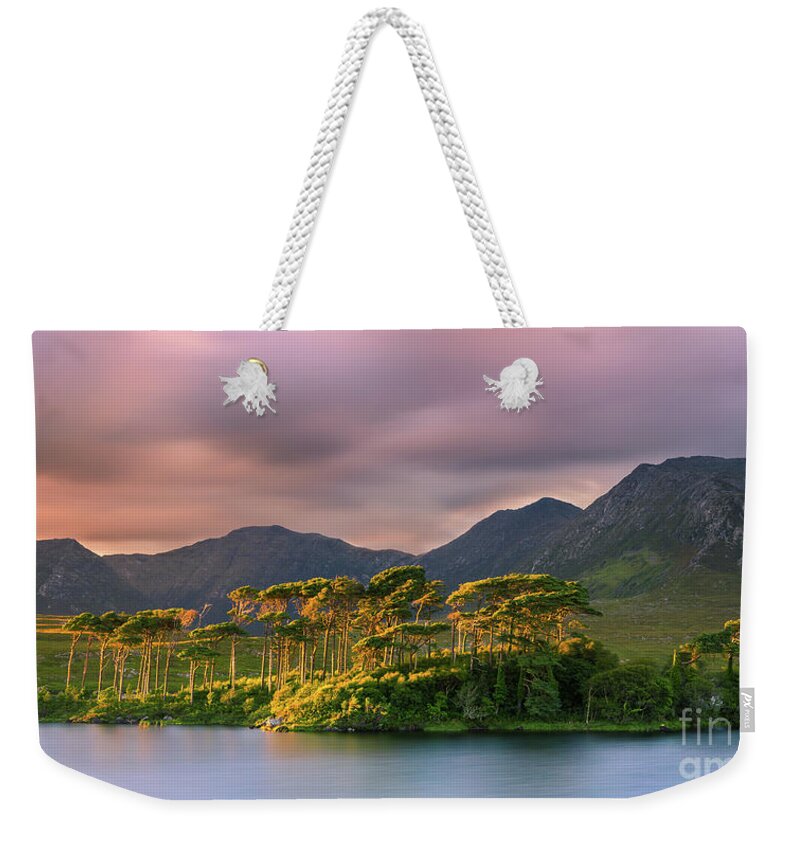 Color Image Weekender Tote Bag featuring the photograph Derryclare Lough - Ireland by Henk Meijer Photography