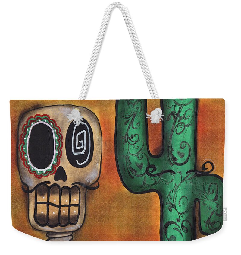Day Of The Dead Weekender Tote Bag featuring the painting Desert by Abril Andrade