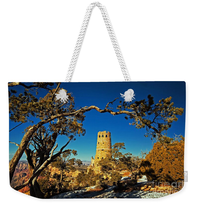 Desert View Watchtower Weekender Tote Bag featuring the photograph Desert View Watchtower, Grand Canyon National Park, Arizona by Sam Antonio