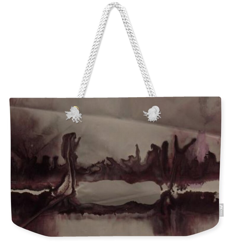 Silhouette Weekender Tote Bag featuring the painting Desolation by Lori Kingston