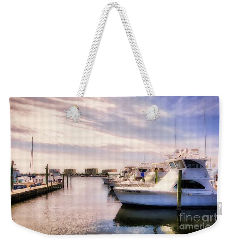 Destin Harbor Daydreams Weekender Tote Bag featuring the photograph Destin Harbor Daydreams by Mel Steinhauer