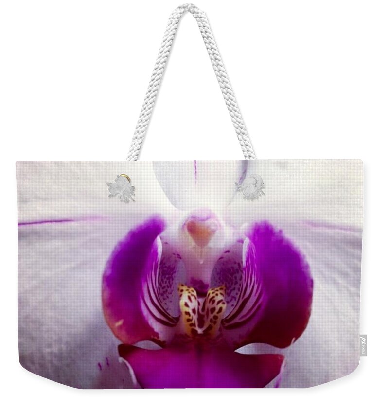 Orchid Weekender Tote Bag featuring the photograph Love by Denise Railey
