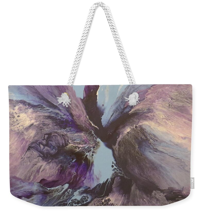 Abstract Weekender Tote Bag featuring the painting Determination by Soraya Silvestri