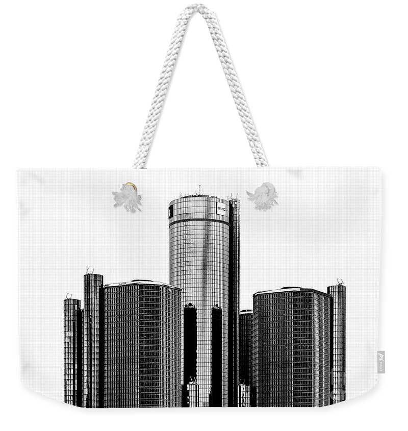 Detroit Weekender Tote Bag featuring the photograph Detroit RENCEN by Randy J Heath