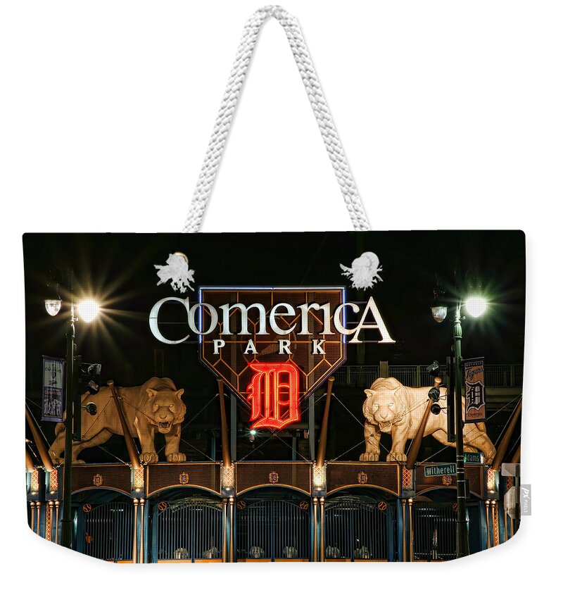 Detroit Weekender Tote Bag featuring the photograph Detroit Tigers - Comerica Park by Gordon Dean II