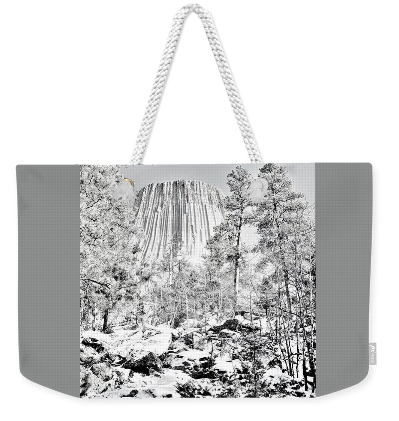 Devils Tower Weekender Tote Bag featuring the photograph Devils Tower Wyoming by Merle Grenz