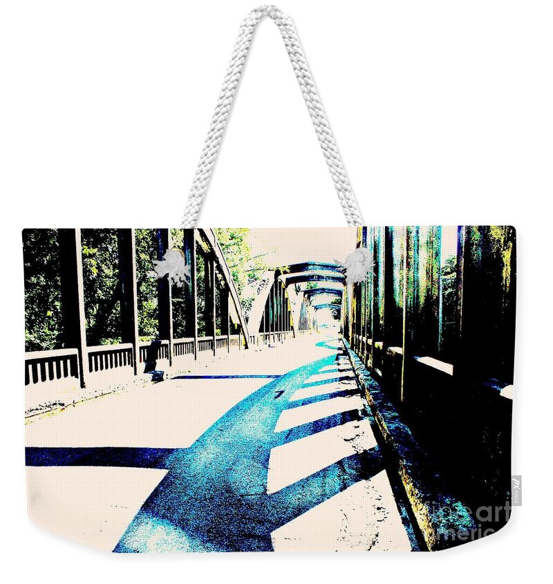 200 Views Weekender Tote Bag featuring the photograph Dewlen Spohnhauer Memorial Bridge by Jenny Revitz Soper