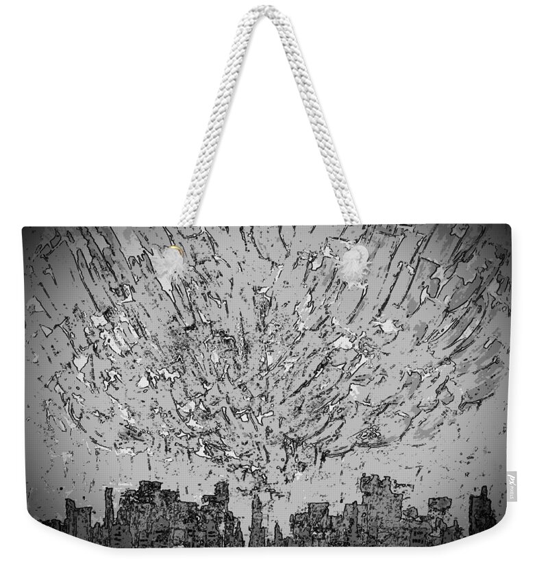 City Digital Arwork Weekender Tote Bag featuring the painting DG2 - yes heart D2 by KUNST MIT HERZ Art with heart