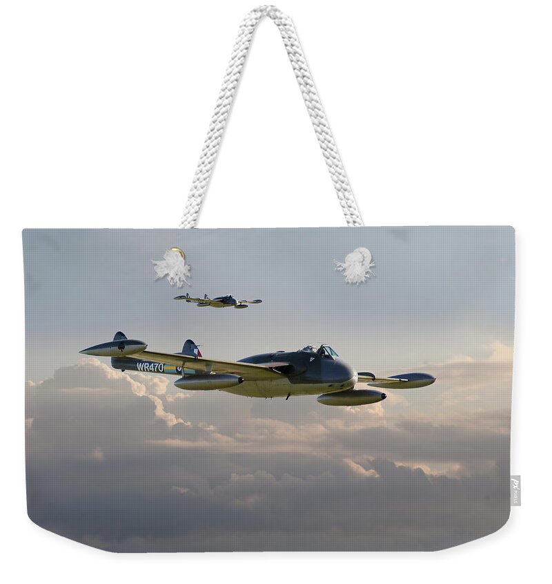 Aircraft Weekender Tote Bag featuring the photograph DH112 - Venom by Pat Speirs