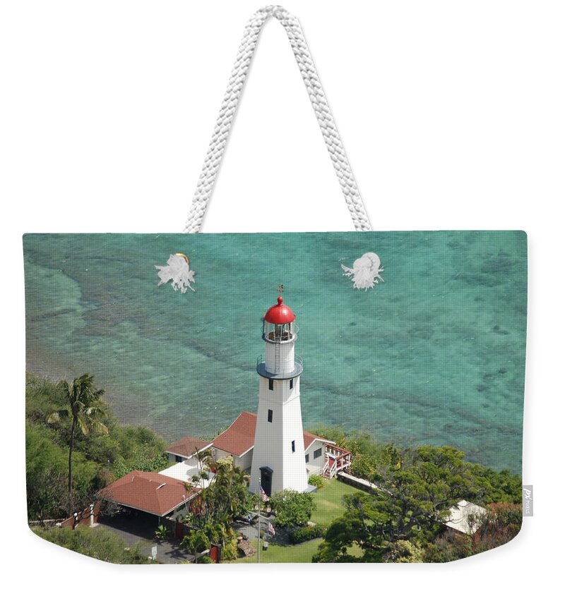 Lighthouse Weekender Tote Bag featuring the photograph Diamond Head Lighthouse 2 by Carol Eliassen