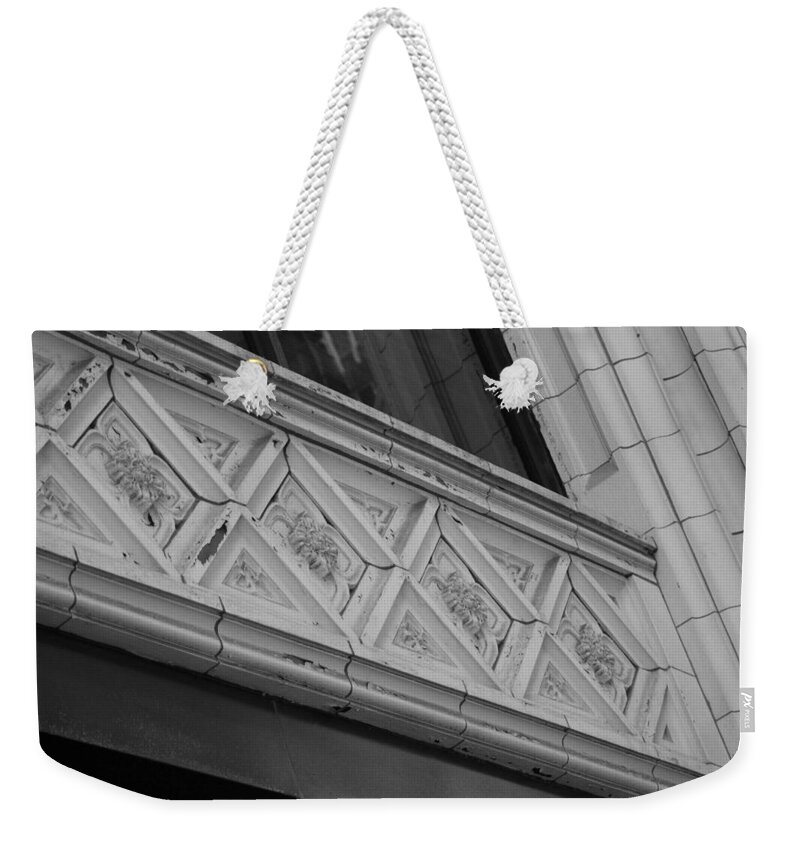 Black And White Weekender Tote Bag featuring the photograph Diamond Patterns in Black And White by Colleen Cornelius