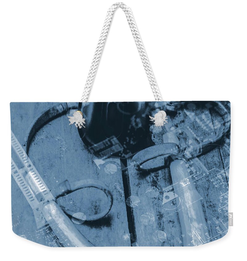 Cyber Crime Weekender Tote Bag featuring the photograph Digital cyber attack by Jorgo Photography