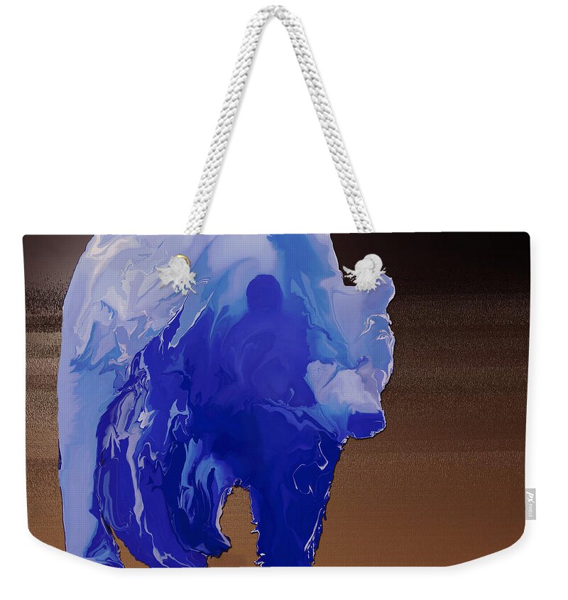 Grizzly Bear Weekender Tote Bag featuring the digital art Montana Grizzly 2 by Kae Cheatham