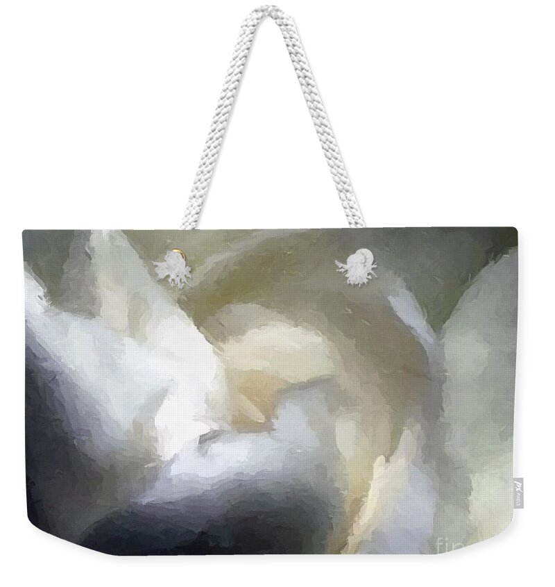 Digital Painting Weekender Tote Bag featuring the digital art Digital Painting Gardenia Flower by Delynn Addams