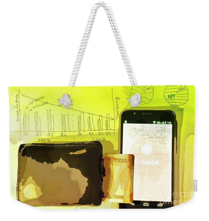 Wallet Weekender Tote Bag featuring the photograph Digitalization by Kiran Joshi