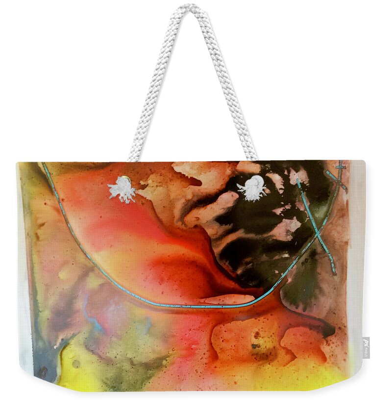 Watercolor Weekender Tote Bag featuring the painting Dirty Sheet by Carole Johnson