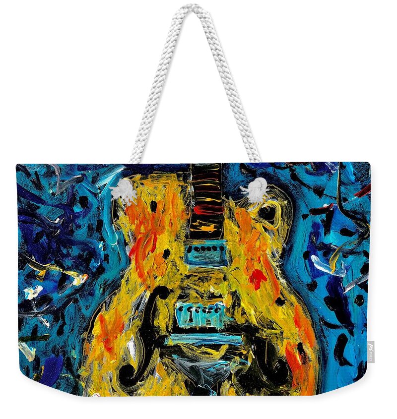 Guitars Weekender Tote Bag featuring the painting Dirty Sweet Guitar by Neal Barbosa