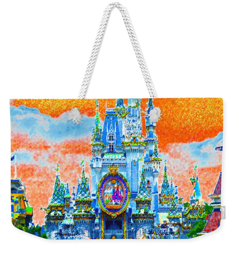 Art Weekender Tote Bag featuring the painting Disney at Fifty by David Lee Thompson