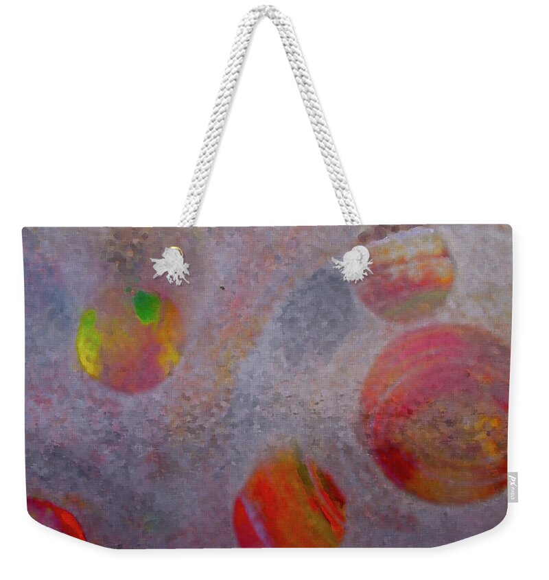 Solar System Weekender Tote Bag featuring the painting Distant Planets by Robert Margetts