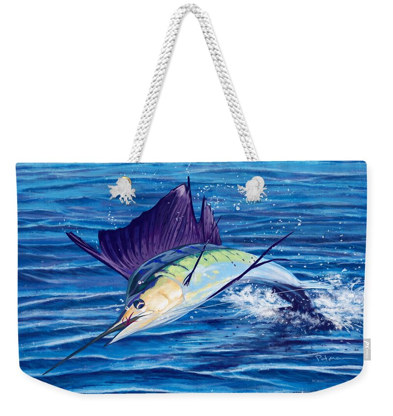 Sailfish Weekender Tote Bag featuring the digital art Ditch Effort by Kevin Putman