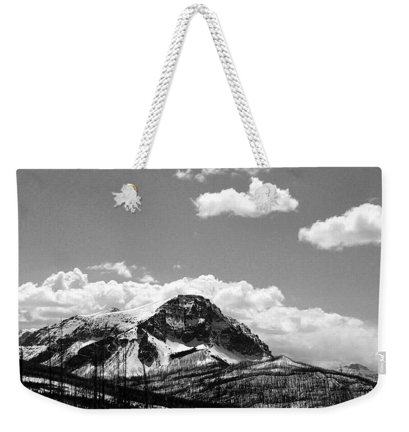 Divide Mountain Weekender Tote Bag featuring the photograph Divide in Blackand White by Tracey Vivar