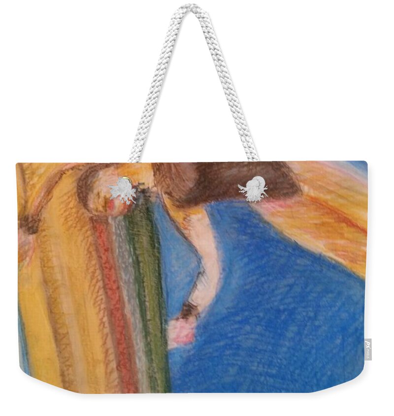Platform Weekender Tote Bag featuring the painting Diving III by Bachmors Artist