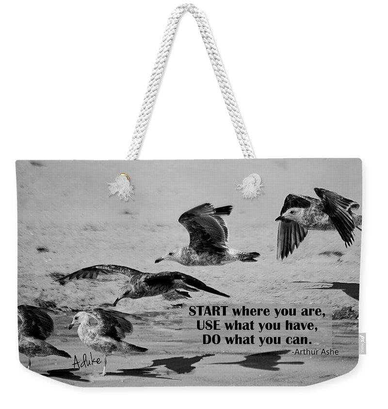 Bird Weekender Tote Bag featuring the photograph Do what you can by Maria Aduke Alabi