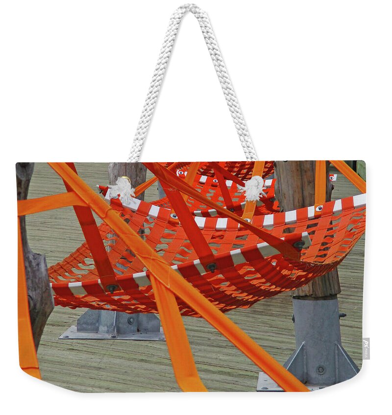 Dock Weekender Tote Bag featuring the photograph Dock Hammocks 2 by Randall Weidner