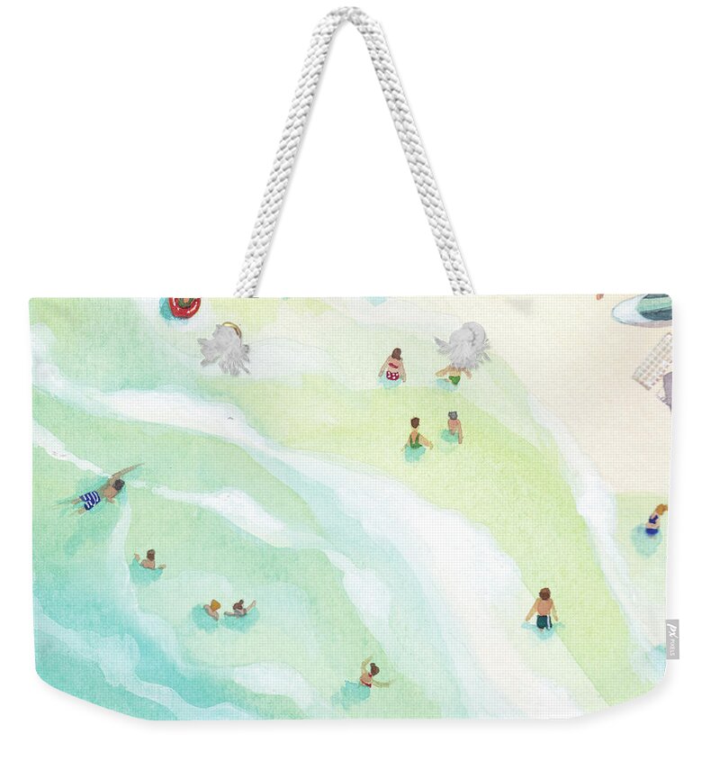 Beach Weekender Tote Bag featuring the painting Docking Station by Stephie Jones