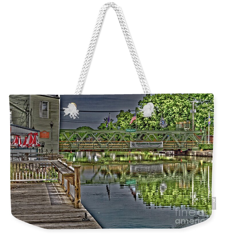 Canal Weekender Tote Bag featuring the photograph Dockside Dining by William Norton