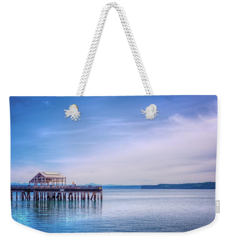 Port Townsend Weekender Tote Bag featuring the photograph Dockside by Spencer McDonald