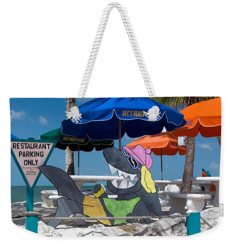 Bonita Springs Weekender Tote Bag featuring the photograph Doc's Beach House on Bonita Beach by Ginger Wakem