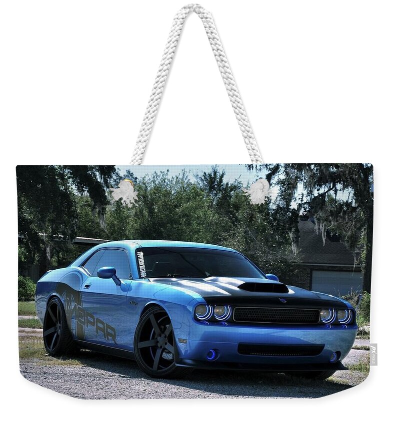 Dodge Challenger Weekender Tote Bag featuring the photograph Dodge Challenger by Jackie Russo