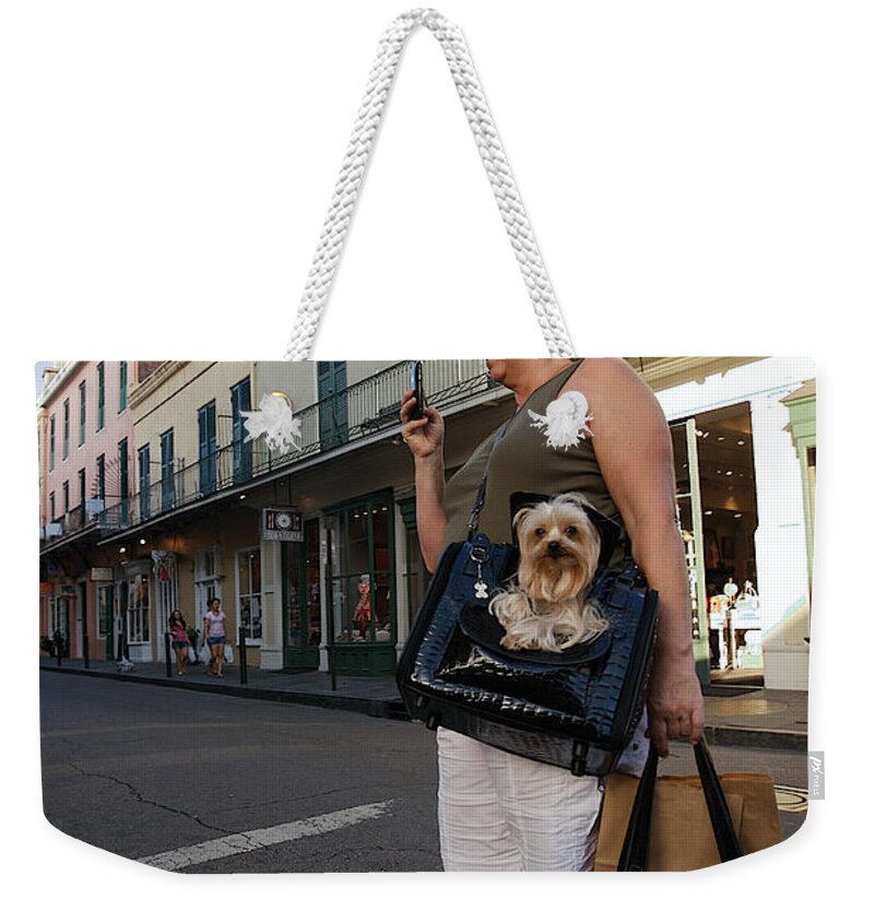 Lawrence Weekender Tote Bag featuring the photograph Doggie Bag by Lawrence Boothby