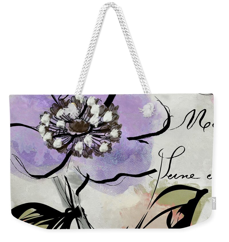 Dogwood Flowers Weekender Tote Bag featuring the painting Dogwood II by Mindy Sommers