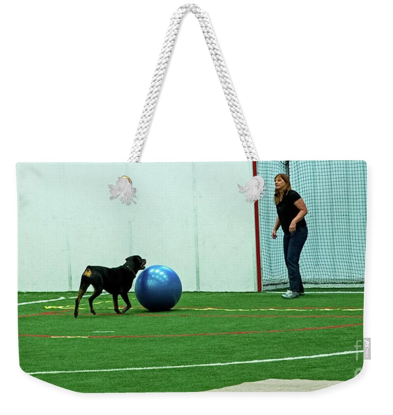  Weekender Tote Bag featuring the photograph Donna and Sinjin by Fred Stearns