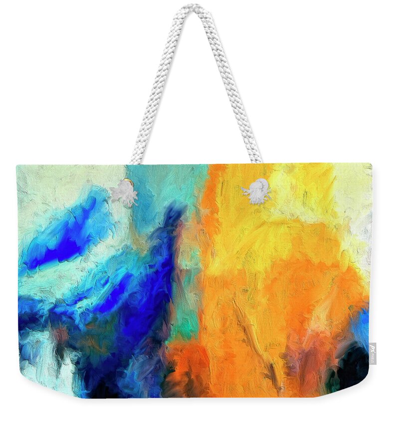 Don't Look Down Weekender Tote Bag featuring the painting Don't Look Down by Dominic Piperata