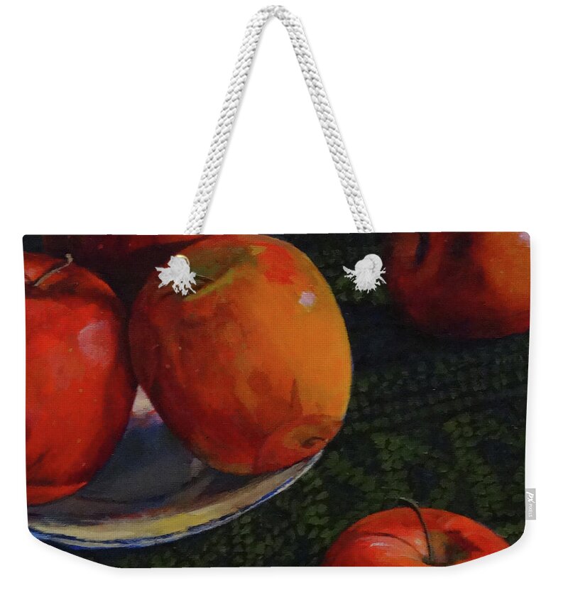 Still Life Weekender Tote Bag featuring the painting Don't Worry About Fitting In by Joan Coffey