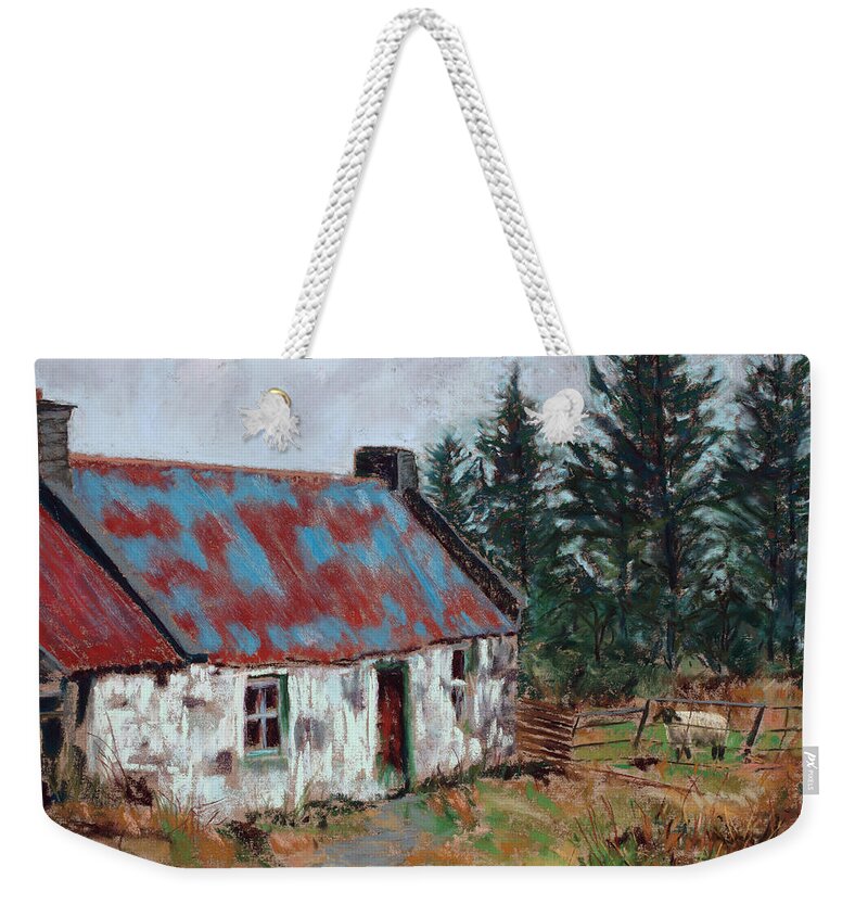 Ireland Weekender Tote Bag featuring the painting Dooish Hill Donegal Ireland by Mary Benke