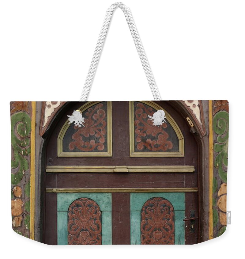 Old Door Weekender Tote Bag featuring the photograph Door From Olden Times by Christiane Schulze Art And Photography