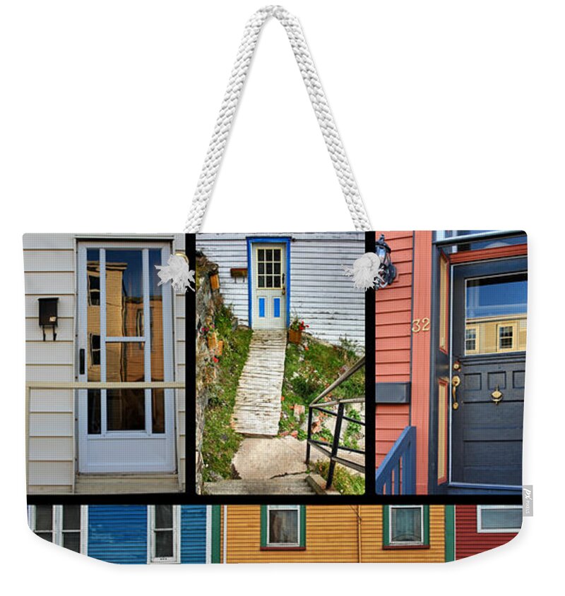 Doors Weekender Tote Bag featuring the photograph Doors in St. Johns, Newfoundland by Tatiana Travelways