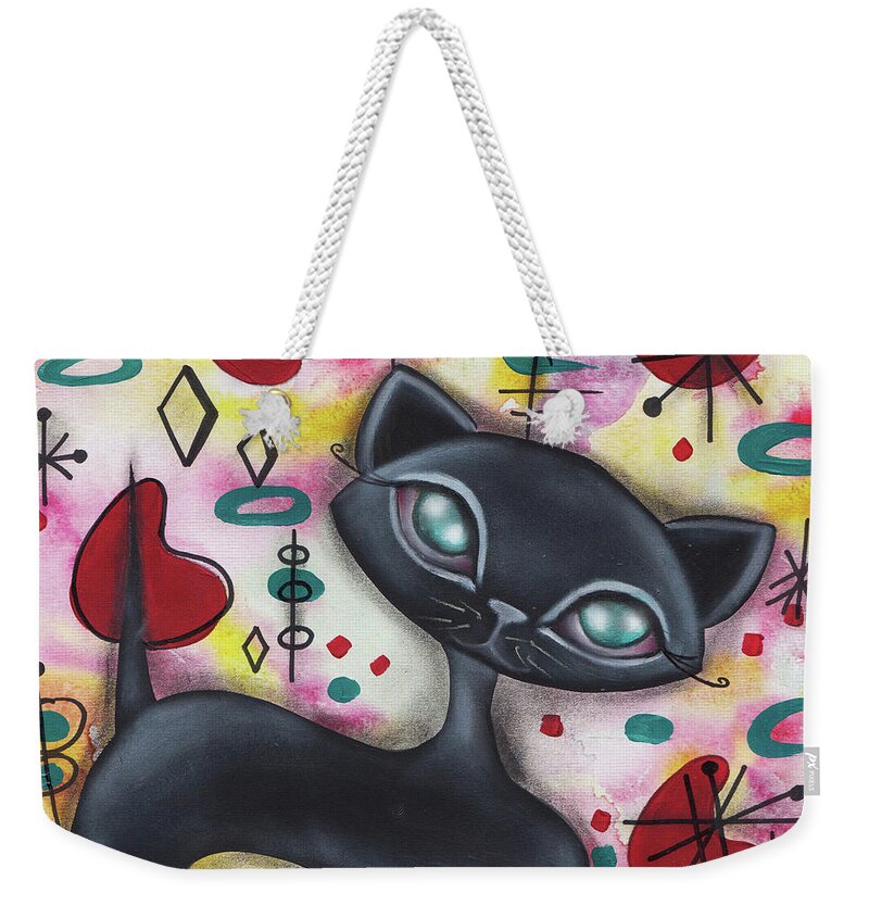 Cat Weekender Tote Bag featuring the painting Dorothy Cat by Abril Andrade