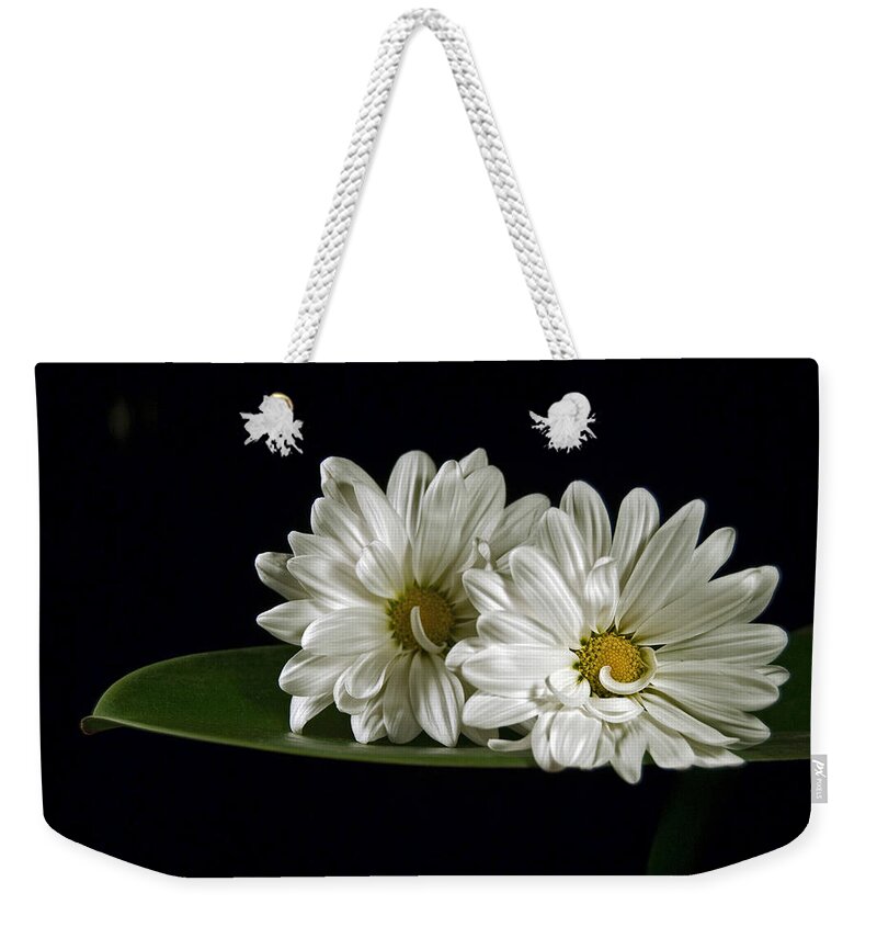 Daisy Weekender Tote Bag featuring the photograph Double Delight by Elsa Santoro