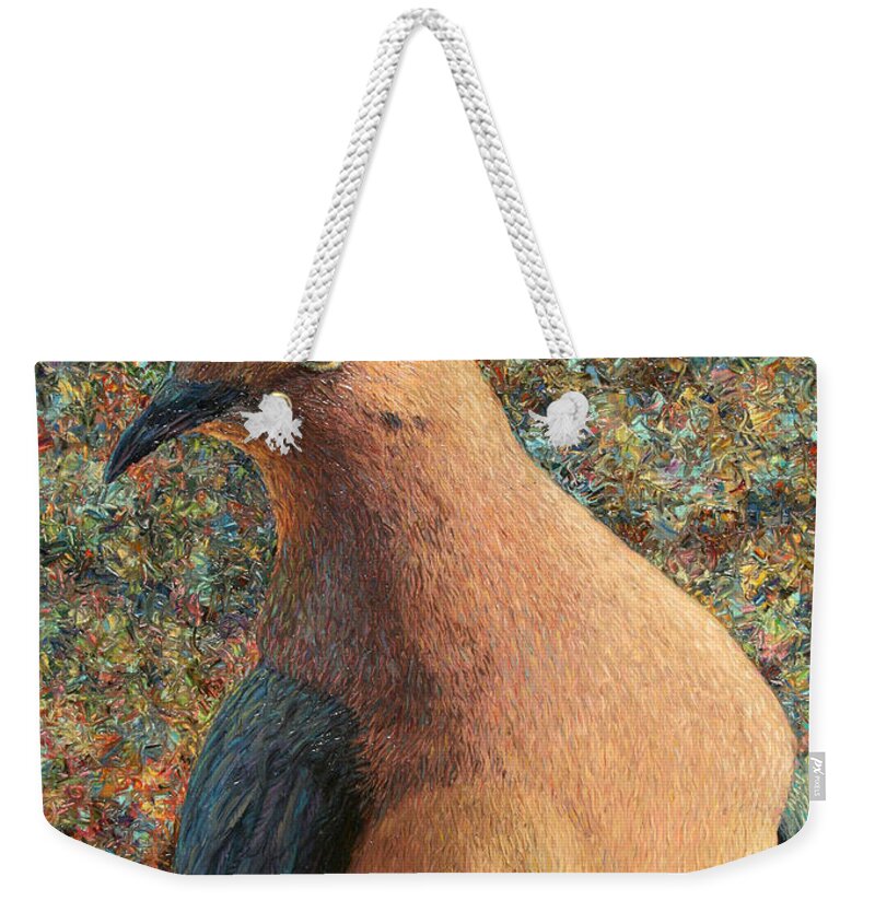 Dove Weekender Tote Bag featuring the painting Dove by James W Johnson