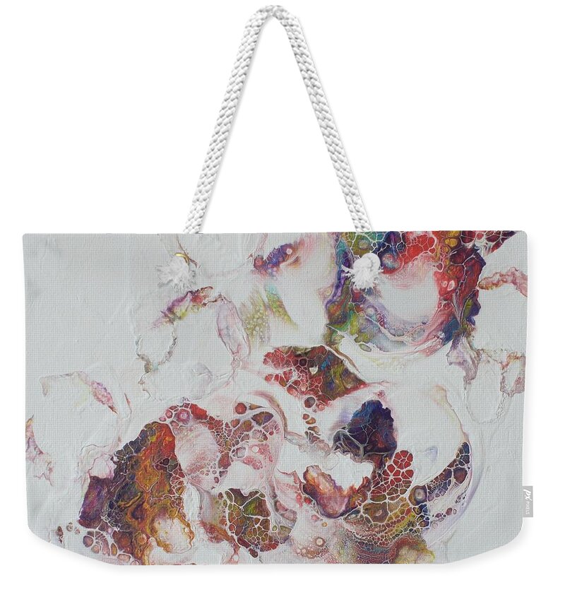 Abstract Weekender Tote Bag featuring the painting Dragon Breath by Jo Smoley
