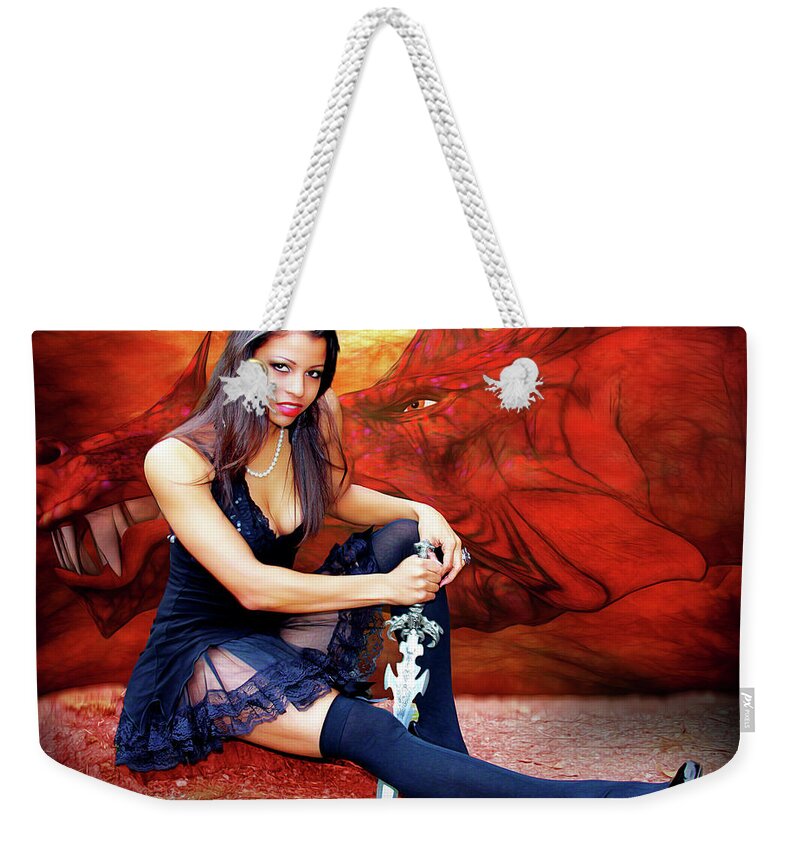Dragon Weekender Tote Bag featuring the photograph Dragon Dawn by Jon Volden