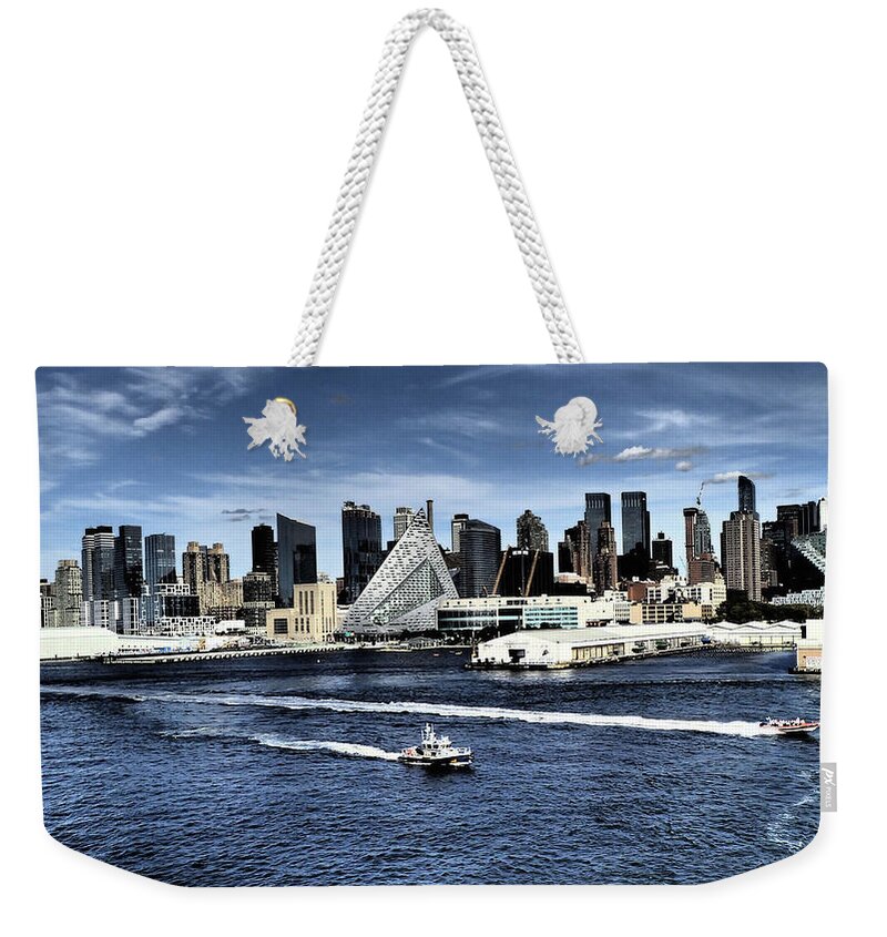 Dramatic Weekender Tote Bag featuring the photograph Dramatic New York City by Susan Jensen
