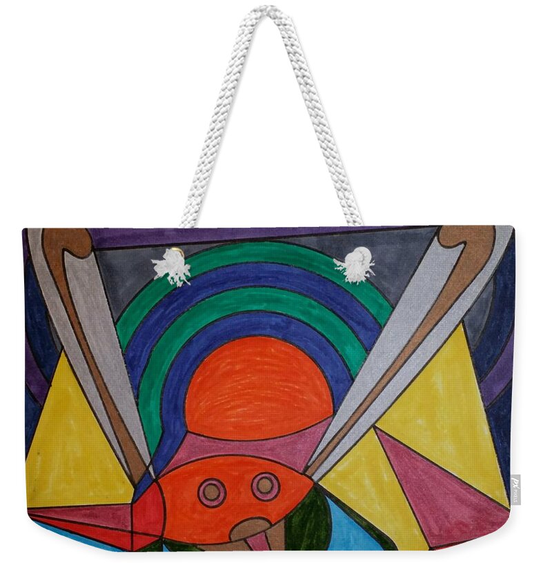 Geometric Art Weekender Tote Bag featuring the glass art Dream 104 by S S-ray